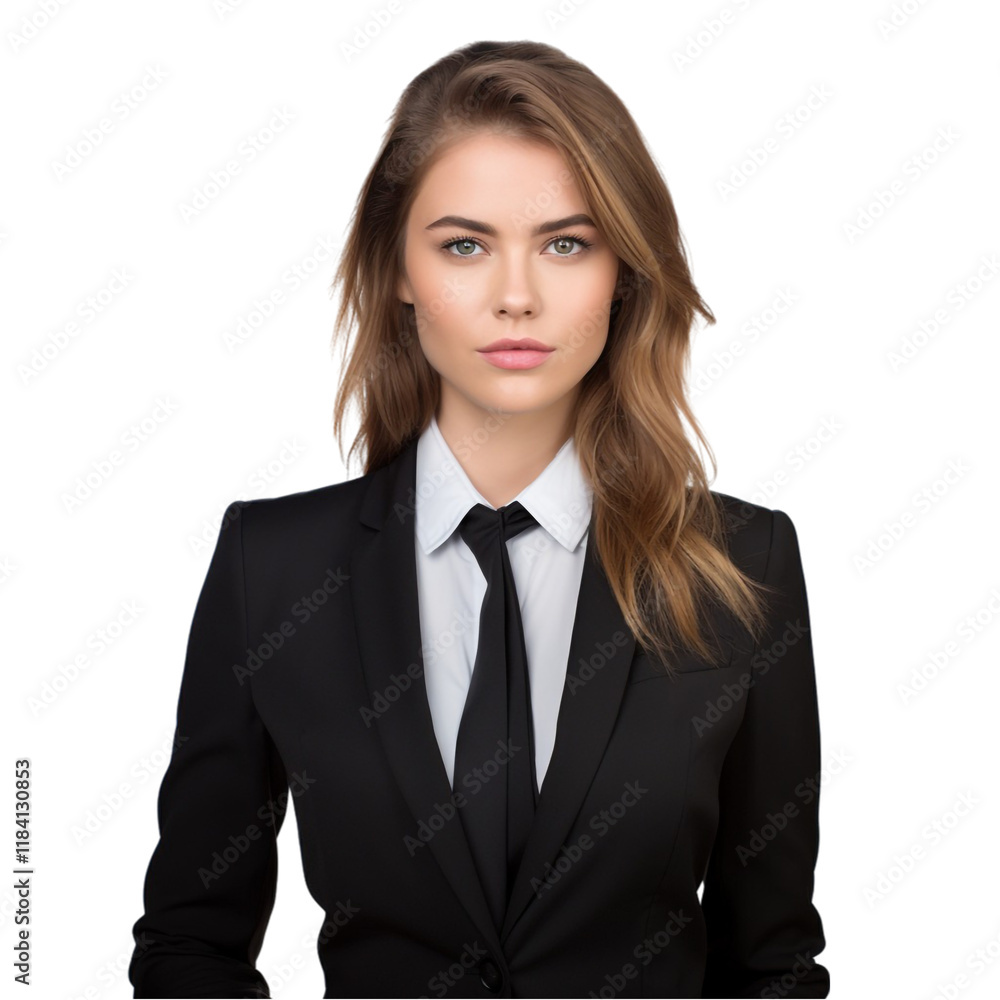 A Business Woman Isolated on a Transparent Background A Business Woman Isolated on a Transparent Background