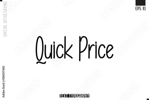 Special Offer Typography Text Script Lettering Design Quick Price