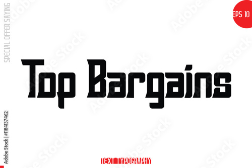 Special Offer Template Design Banner Typography Text Top Bargains.