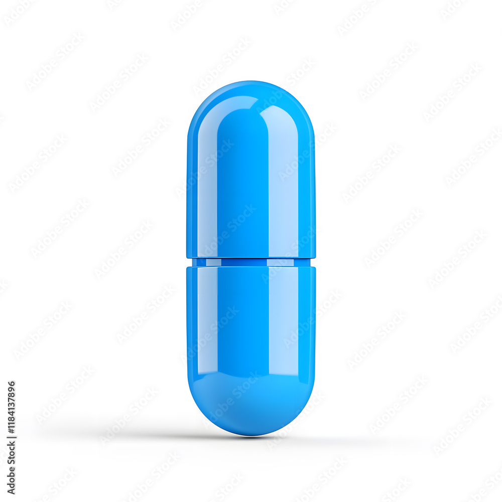 Aqua Pill Capsule isolated on white background Aqua Pill Capsule isolated on white background