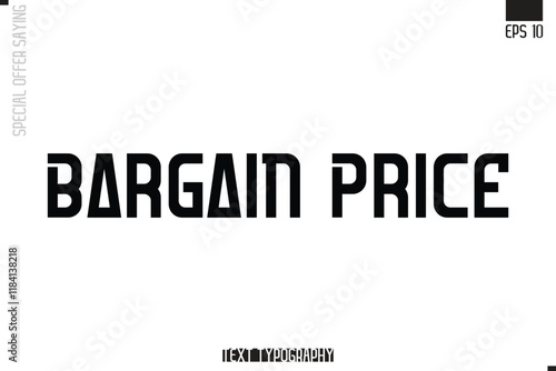 Typography Lettering Special Offer Design For Advertising Bargain Price