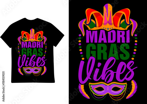 Mardi Gras T-shirt Design VECTOR ILLUSTRATION