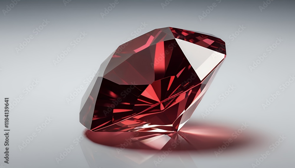 A Sparkling Crimson Gemstone: A Captivating Ruby's Radiant Facets A Sparkling Crimson Gemstone: A Captivating Ruby's Radiant Facets
