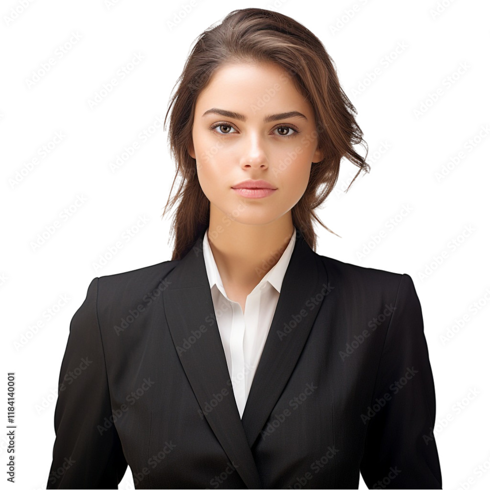 A Business Woman Isolated on a Transparent Background A Business Woman Isolated on a Transparent Background