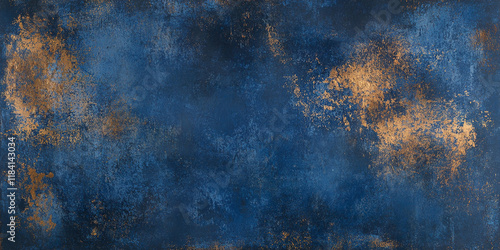 Obraz na płótnie The image features a dark blue, textured background with golden speckles scattered throughout, giving it an abstract, artistic appearance w salonie