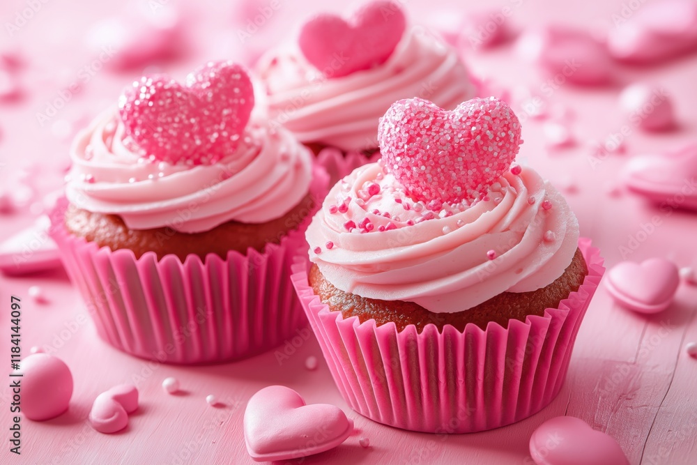 Sweet cake with cream and biscuit for Valentine's Day. Sweet cake with cream and biscuit for Valentine's Day.