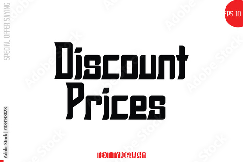  Discount Prices Special Offer Text Banner Design Typography Template