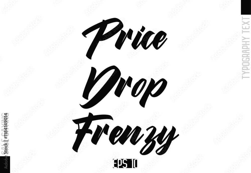 Sale Template Design Banner Typography Text Price Drop Frenzy Sale Template Design Banner Typography Text Price Drop Frenzy