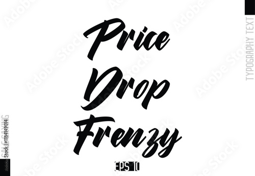 Sale Template Design Banner Typography Text Price Drop Frenzy