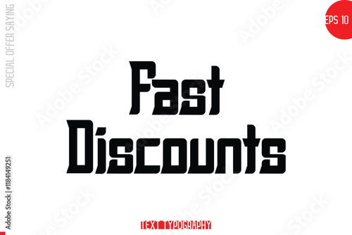 Special Offer Template Design Banner Typography Text Fast Discounts.