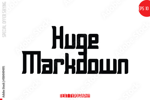 Special Offer Template Design Banner Typography Text  Huge Markdown