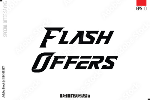 Typography Lettering Special Offer Design For Advertising  Flash Offers