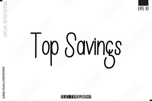 Special Offer Typography Text Script Lettering Design Top Savings
