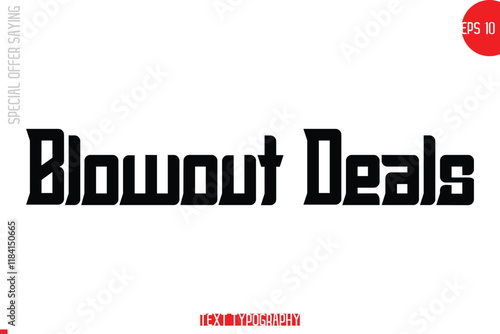 Special Offer Text Banner Design Typography Template Blowout Deals