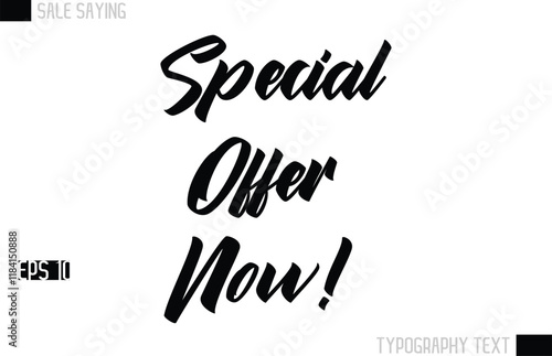 Typography Lettering Sale Design For Advertising Special Offer Now!