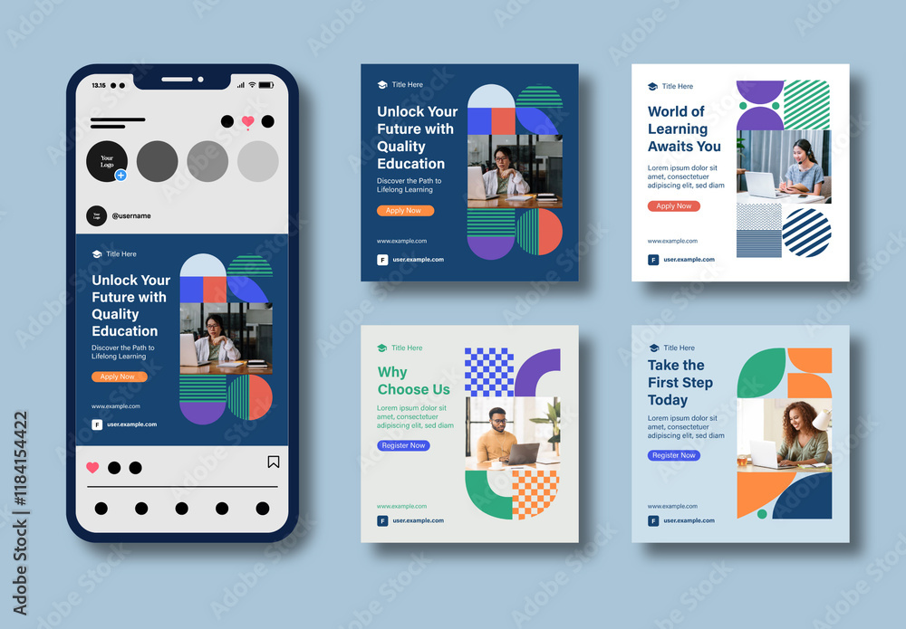 Online Platforms For Language Learning Social Post Stock Template ...