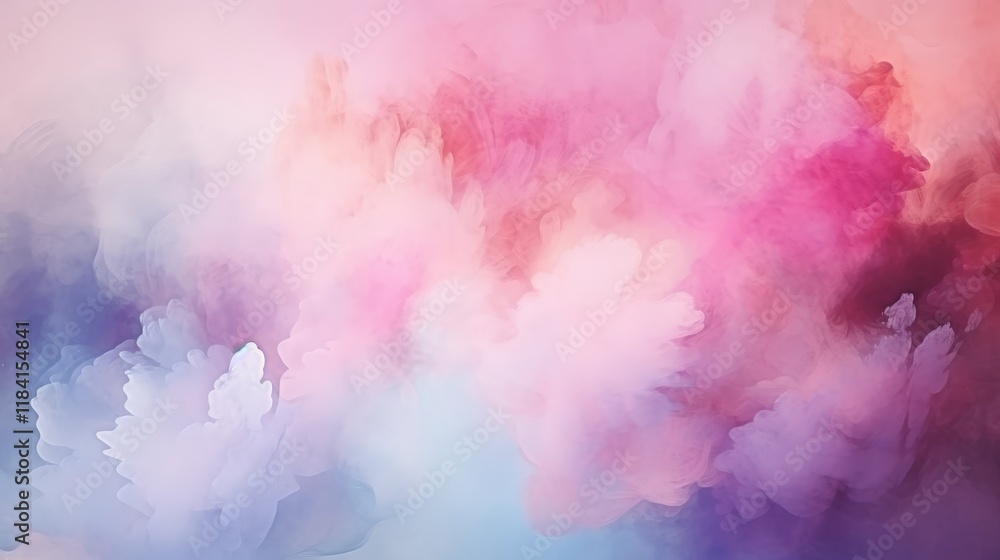 Naklejka premium Colorful Abstract Texture on Bright Surface with Soft Watercolor Effects for Creative Backgrounds and Design Projects