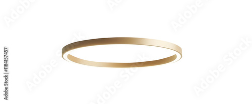 Illuminating Elegance: A Golden Halo LED Light Fixture casts a soft, warm glow . Modern design at its finest., cut out,transparent background