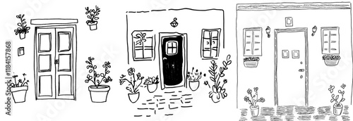 Adult coloring book featuring rural exteriors