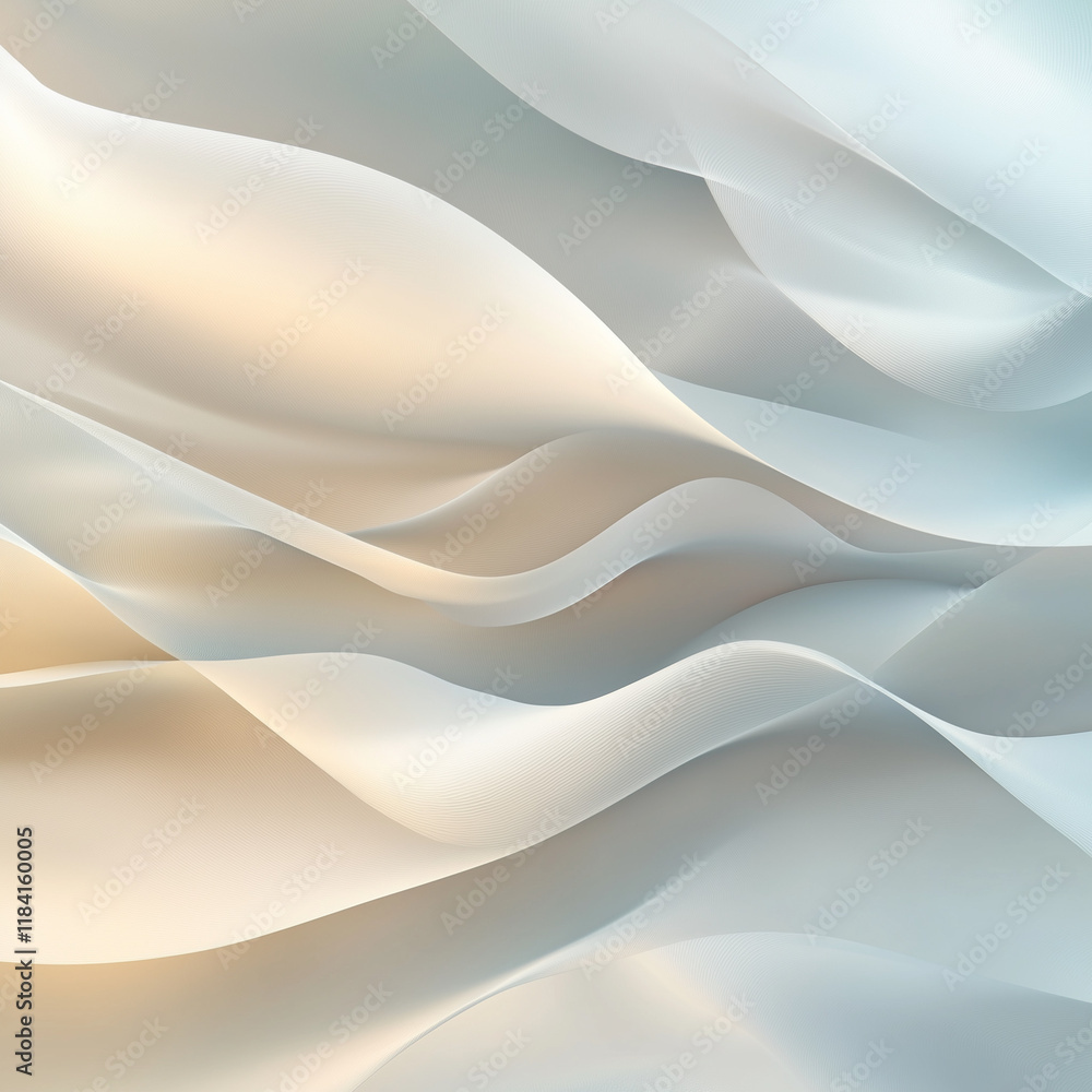 Obraz premium Calm and peaceful backgrounds in soft, muted tones such as pastel blue, soft gray and pale beige, pale yellow and other pastel colors, The composition should have an open, minimalistic layout .