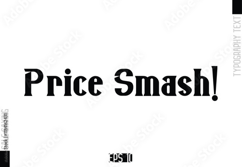 Sale Template Design Banner Typography Text Price Smash!