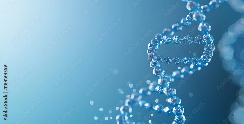 Blue DNA helix, science background, genetic research. Blue DNA helix, science background, genetic research.