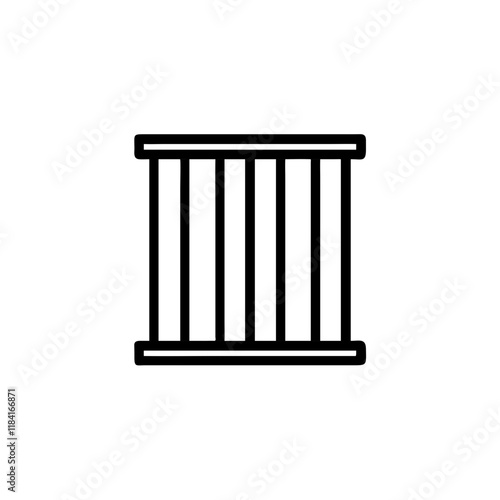 Jail line Icon, transparent background