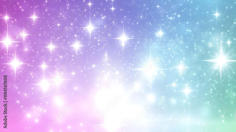 Sparkling Stars Across a Pastel Sky Gradient Sparkling Stars Across a Pastel Sky Gradient