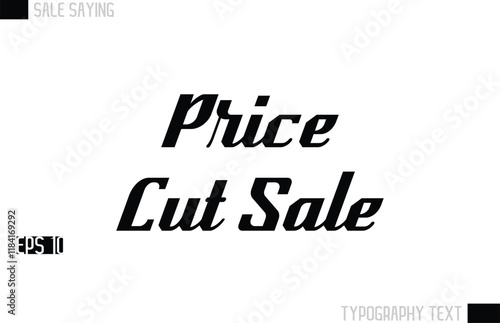 Typography Lettering Sale Design For Advertising Price Cut Sale