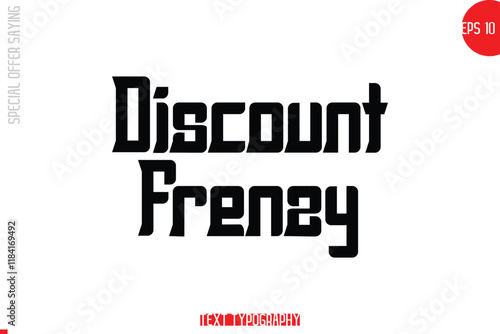 Special Offer Template Design Banner Typography Text Discount Frenzy