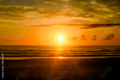 sunset over the sea