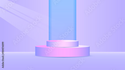 3d podium vector for product display