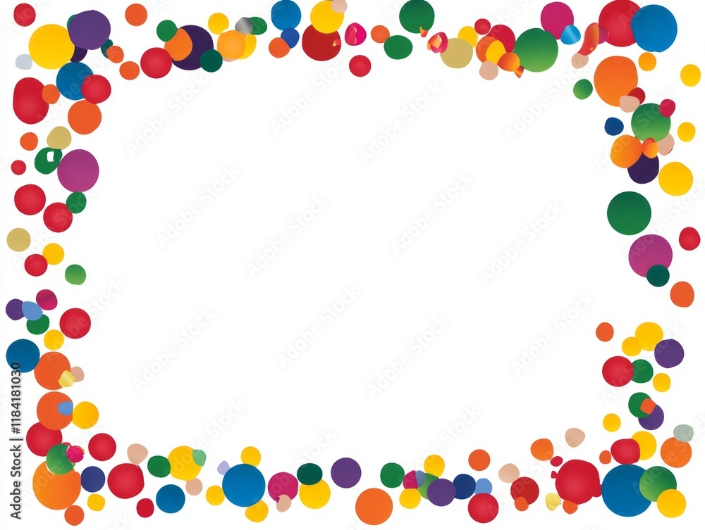 Colorful Circles Frame White Background Design Colorful Circles Frame White Background Design