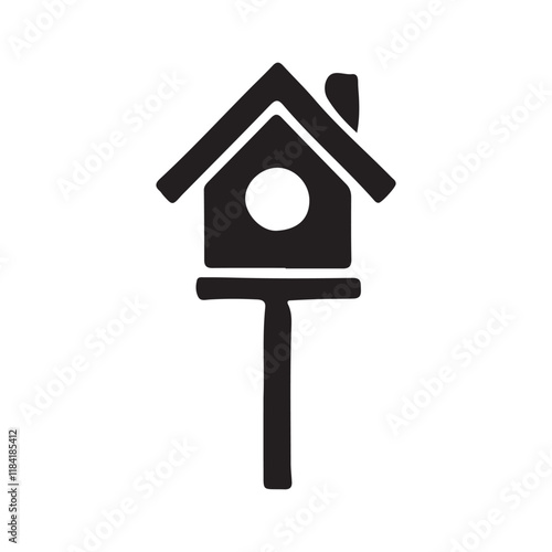 bird house isolated on white