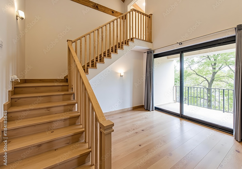 Two-floor apartment with wooden elements Two-floor apartment with wooden elements