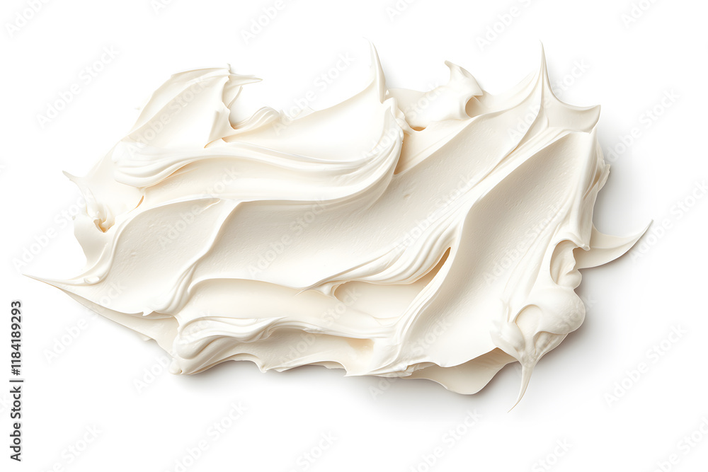 3d realistic whipped white cream or meringue isolated on white background. Meringue swirls, realistic bakery mousse 3d realistic whipped white cream or meringue isolated on white background. Meringue swirls, realistic bakery mousse