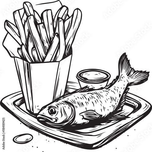 fish and chips on a plate