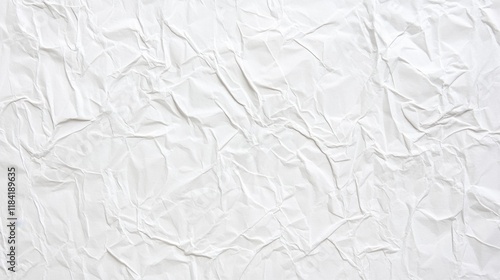 White crumpled paper texture background ideal for various design applications and creative projects photo