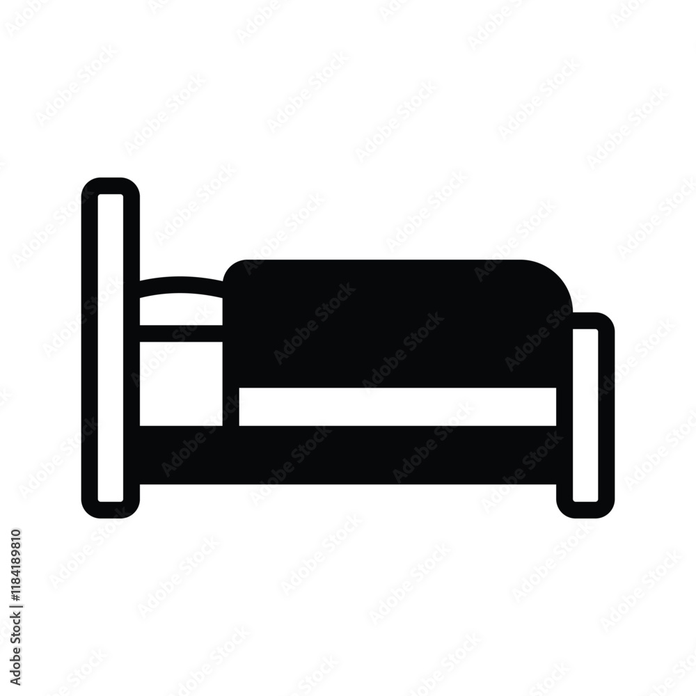 Cozy bed vector symbolizing relaxation and spa treatments Cozy bed vector symbolizing relaxation and spa treatments