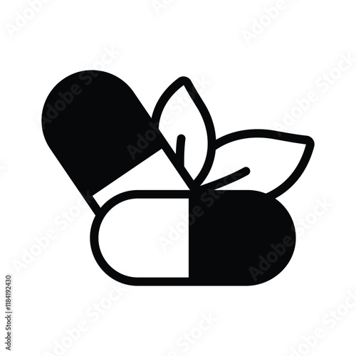 Herbal pills promoting wellness and holistic healing