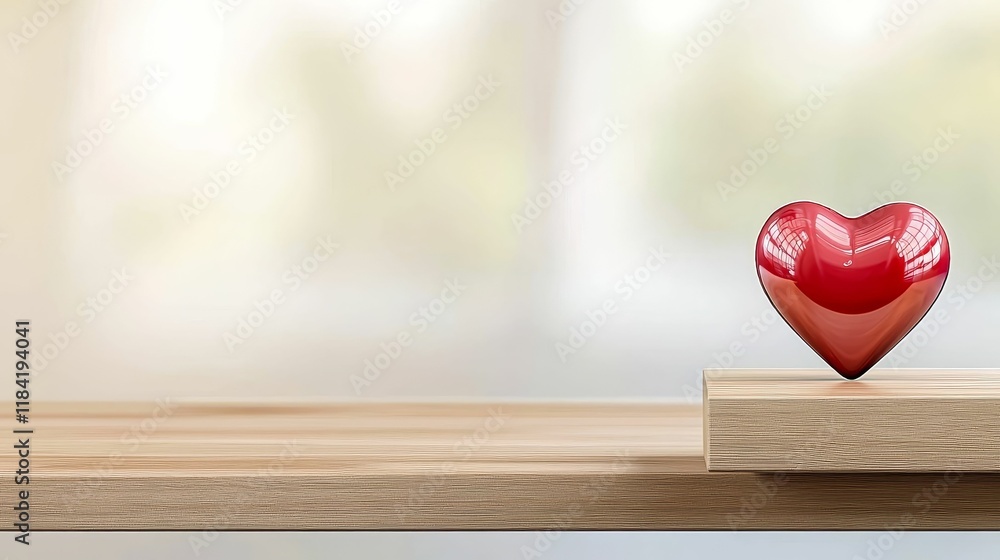 Valentine's Day and Chinese New Year concept. A shiny red heart on a wooden surface with a blurred background, symbolizing love and affection. Valentine's Day and Chinese New Year concept. A shiny red heart on a wooden surface with a blurred background, symbolizing love and affection.
