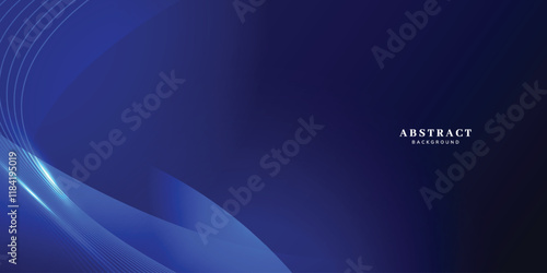 Abstract blue background. Modern clean dark blue banner, poster, flyer, brochure template.