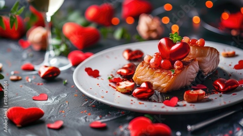 Happy Valentines Day, Romantic background, Love wins, Celebrating special occasion together, Elegant Valentine's Day Card Design, Romantic banner with Copy Space. MZ