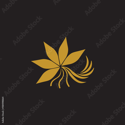 Gold Flower Logo Design 