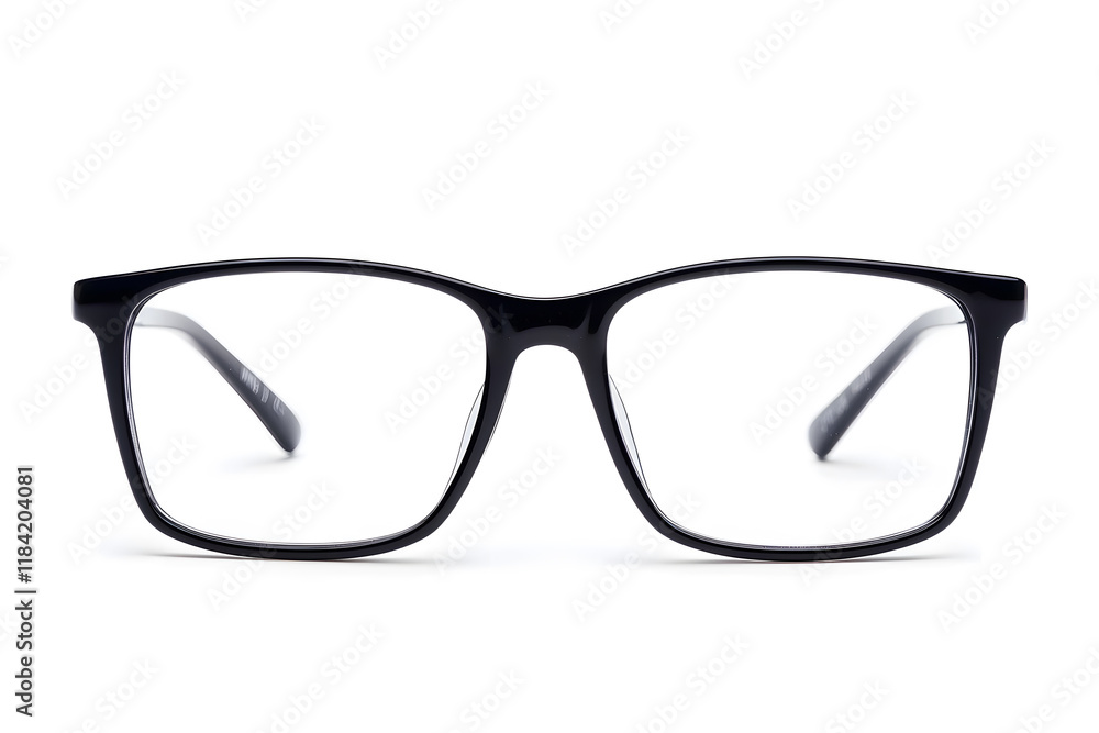 Fototapeta premium Classic, black-rimmed eyeglasses mock up isolated on white background