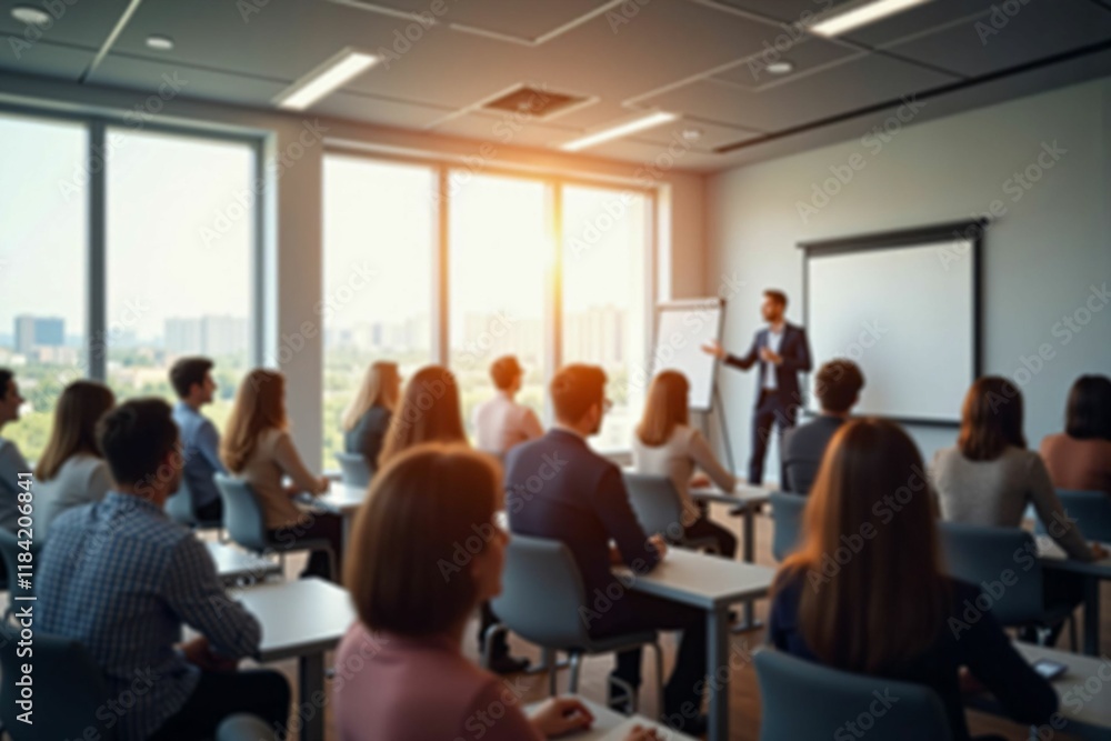 custom made wallpaper toronto digitalProfessional Business Conference with Engaged Audience in a Modern Meeting Room during Presentation