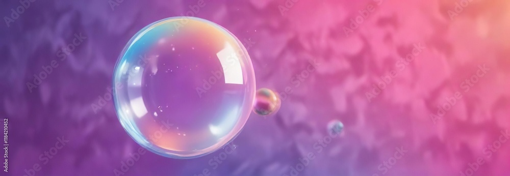 Abstract air bubble floating in a colorful gradient background with soft focus, whimsical , energetic, playful Abstract air bubble floating in a colorful gradient background with soft focus, whimsical , energetic, playful