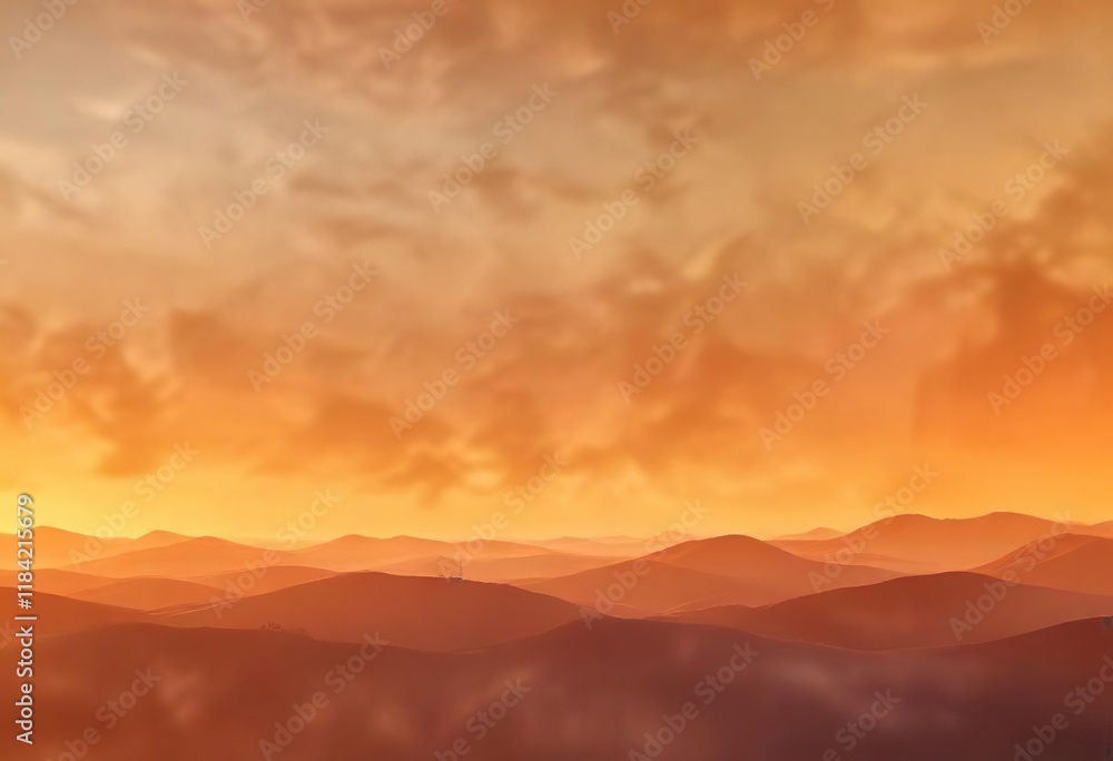 Fototapeta premium Gradated tones of orange create an abstract blurred effect producing a dreamy and ethereal visual atmosphere, abstract, ambiance, soft focus