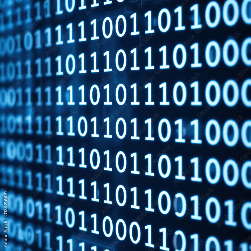 Binary Code Display Highlighting Digital Information and Data Transfer
Binary Code Display Highlighting Digital Information and Data Transfer