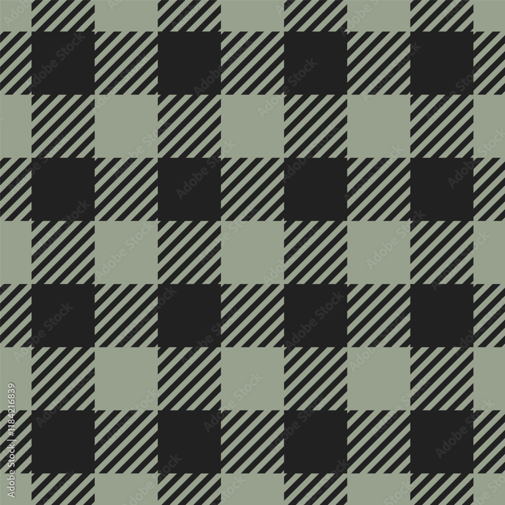 Green and Black Plaid Pattern Design Green and Black Plaid Pattern Design